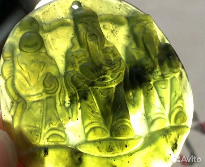 Будийский амулет из нефрита Фу Лу Шоу