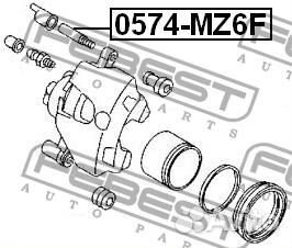 Втулка направляющая суппорта mazda 6 02-07/626 91