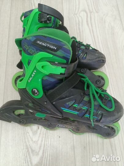 Роликовые коньки детские 32-35 с защитой