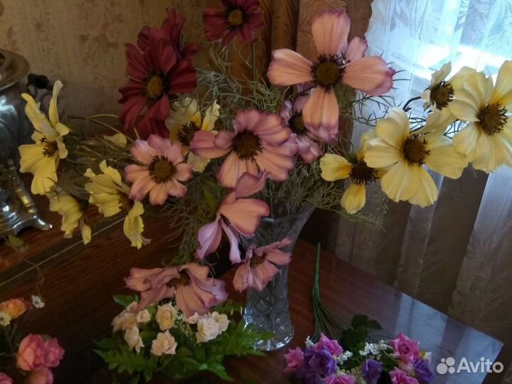 Цветы из ткани для интерьера и творчества