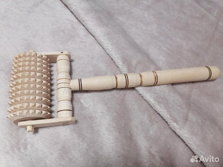 Массажер деревянный с ручкой