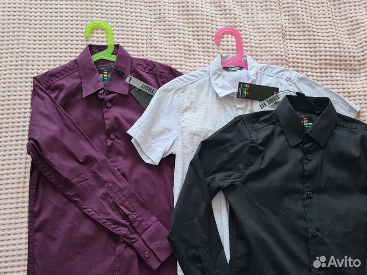 Рубашки новые с бирками хлопок 134-140