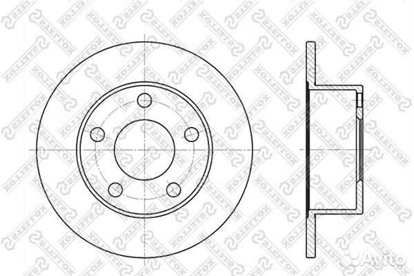 Диск тормозной задний Stellox 6020-4744-SX (арт. 6