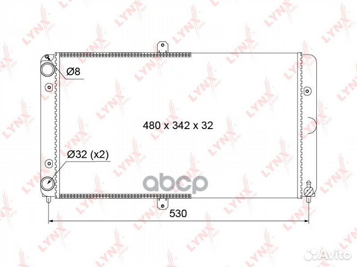 Радиатор основной 'RM-1137 lynxauto