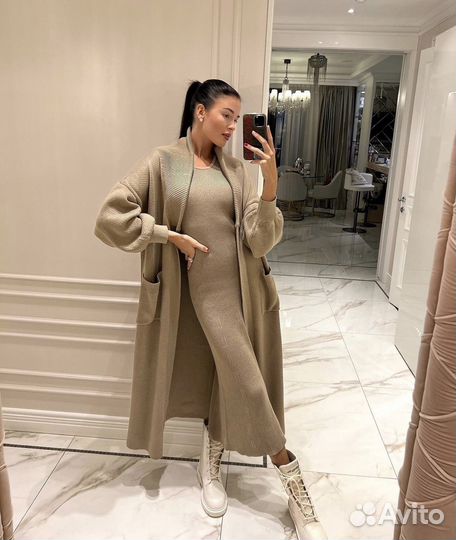 Try on dress кардиган