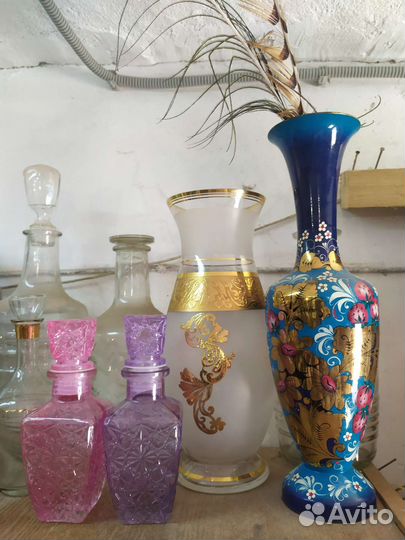 Посуда хрусталь фарфор цветное стекло СССР