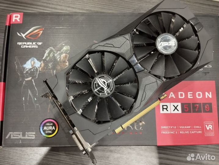 Видеокарта Asus Radeon RX570 Strix 4Gb