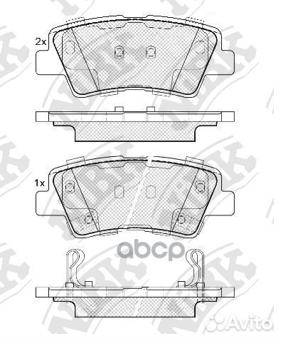 Колодки тормозные дисковые перед/зад PN0538