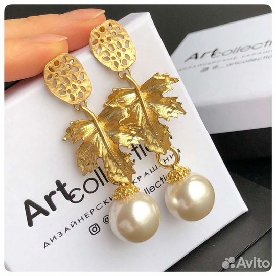Серьги пусеты авторские