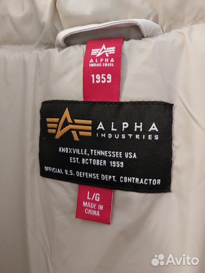 Пуховик женский длинный Alpha Industries