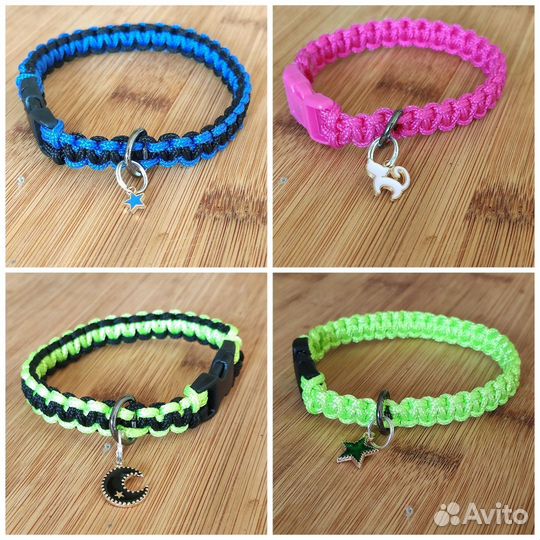 Ошейник для кошек ручной работы из паракорда