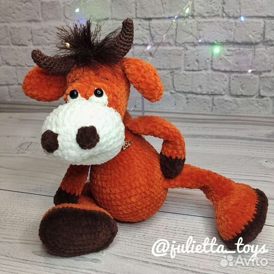 Вязаный Бык подарок