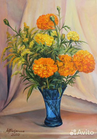 Картина маслом на холсте цветы