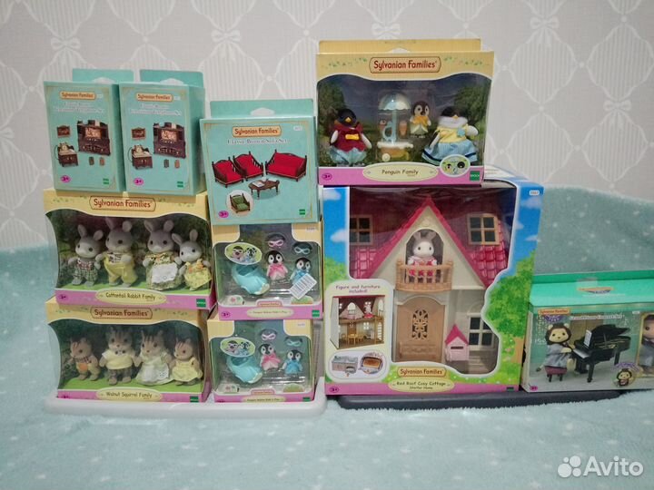 Sylvanian families семья жирафы белки кролики