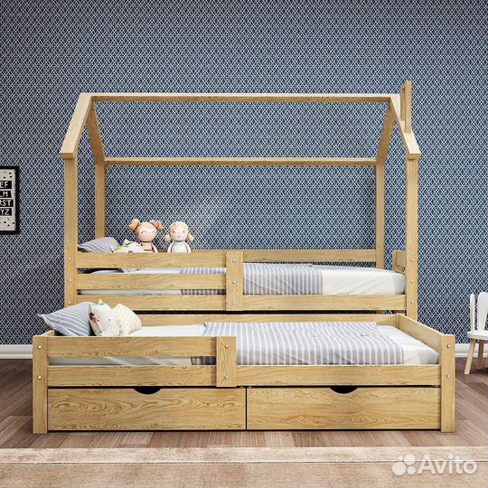 Двухъярусная кровать массив березы