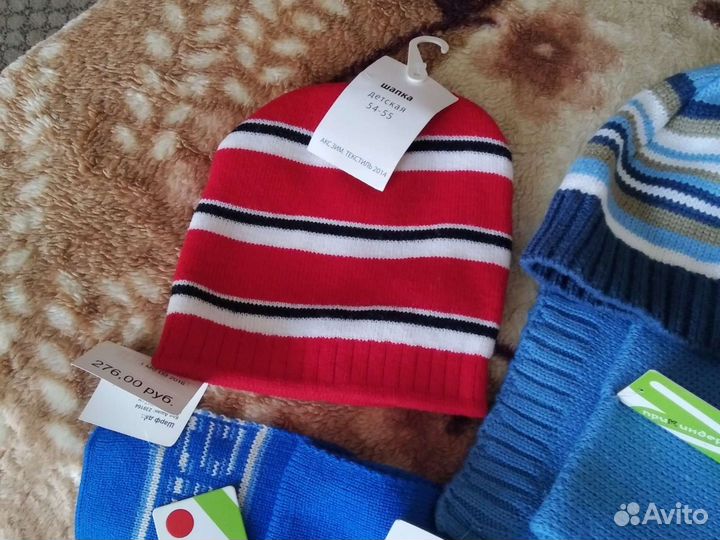 Шапка 2 шт, шарф 2 шт