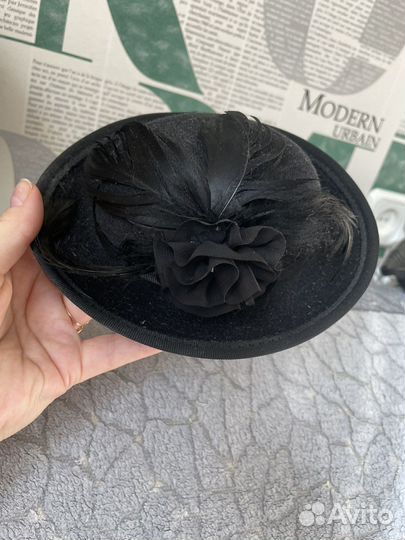 Декоративная шляпка на заколках-крокодильчиках