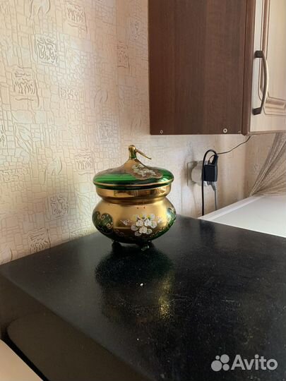 Богемия ваза с крышкой