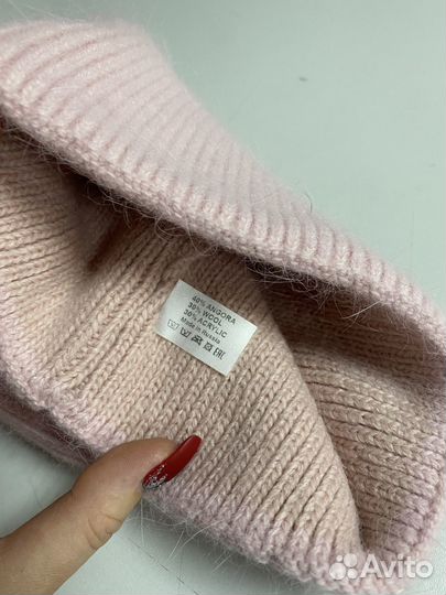 Шапка женская розовая