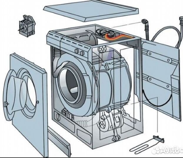 Баки, корпус, грузы, запчасти стиральной машины