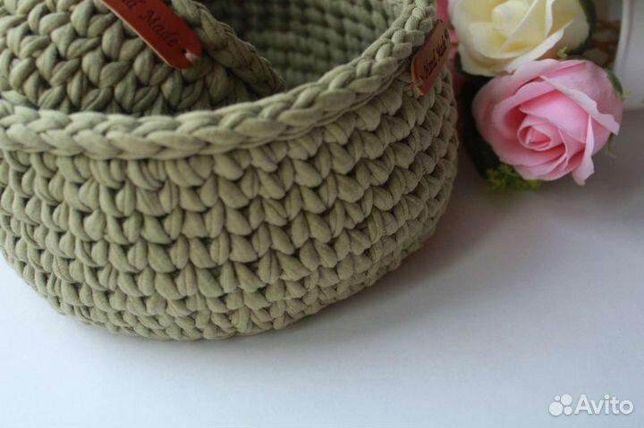Корзинка вязаная органайзер