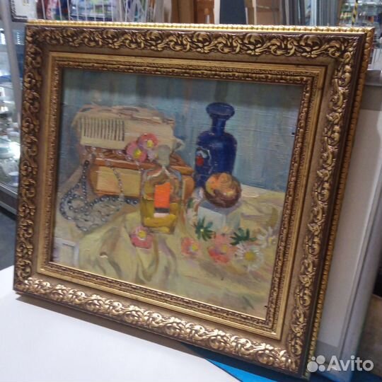 Картина масло Духи Парфюм Туалетный столик СССР