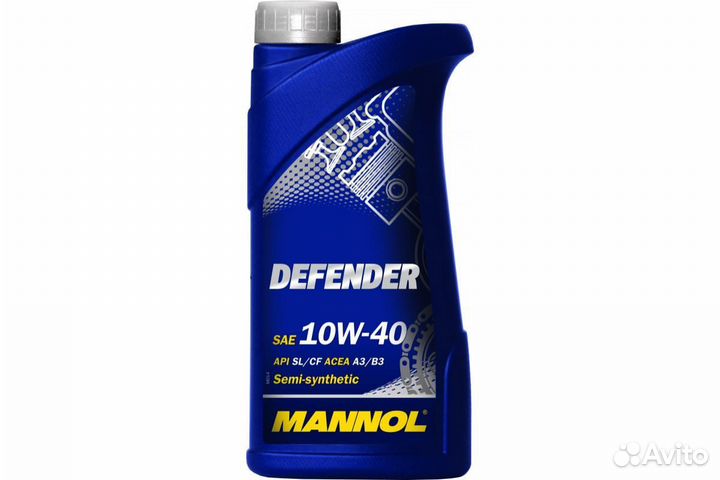 Моторное масло Полусинт Mannol Defender 10W40 1л