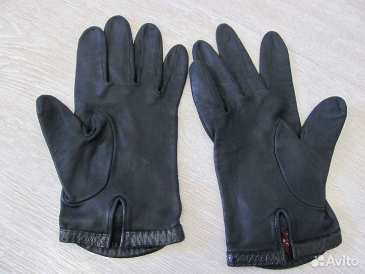 Перчатки женские кожаные, 6.5 размер