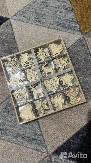 Деревянные елочные игрушки Zara Home