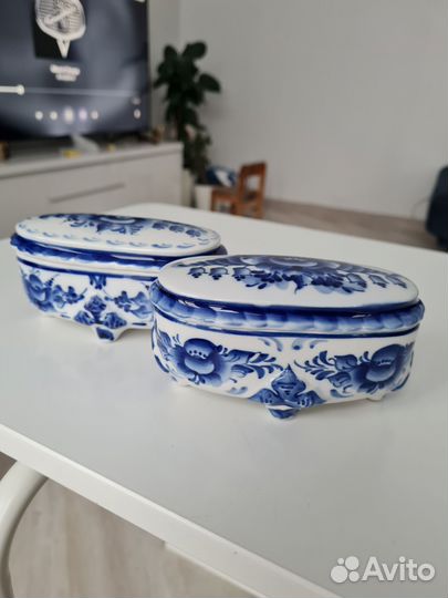 Шкатулка Гжель