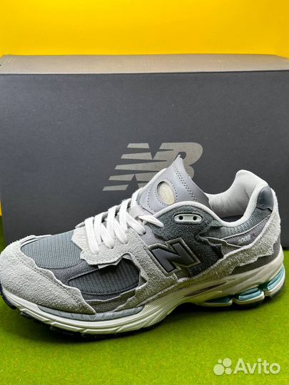 Кроссовки new balance 2002r серые LUX