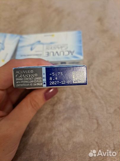 Линзы контактные acuvue oasys-6.5, -5.75