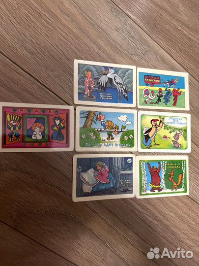 Карманные календарики мультики СССР 1979год за 7шт