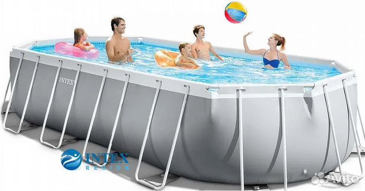 Каркасный бассейн Intex 6.1х3.05х1.22