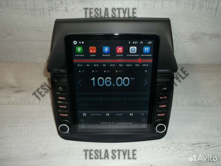 Магнитола Mitsubishi L200 Tesla Android GPS WiFi