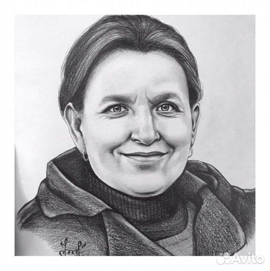 Портрет по фото карандашом