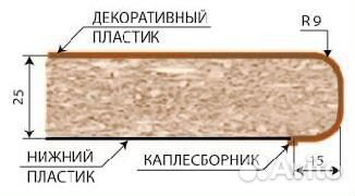 Столешница для кухни 26мм. Дуб сканди №324