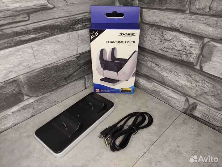 Зарядная станция PS5 Dobe для 2-х джойстиков