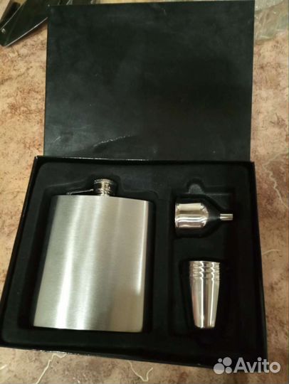 Фляжка из нержавейки+стопки