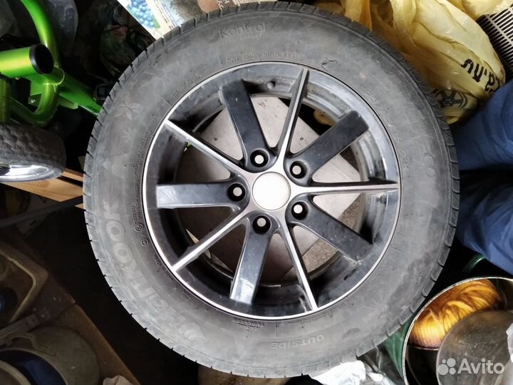 Диски литые R15 5x114,3 бу + Шины