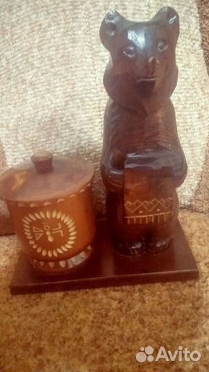 Из дуба Коллекцирнный Медведь сувенирный