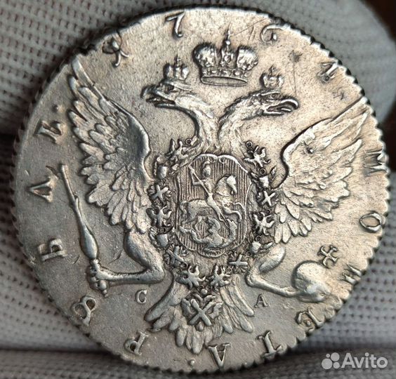 Рубль 1764 спб са AU