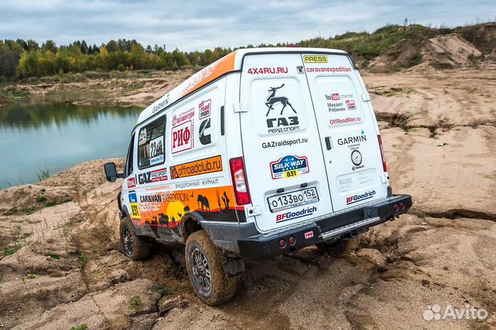 Силовой бампер задний газ Соболь rifgaz-20150