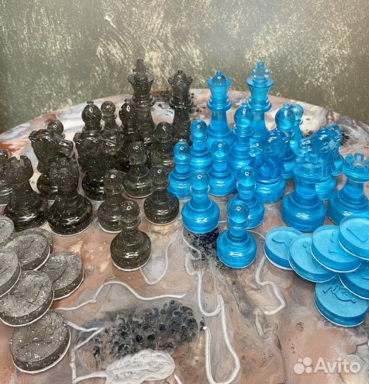 Шахматы и шашки набор ручной работы