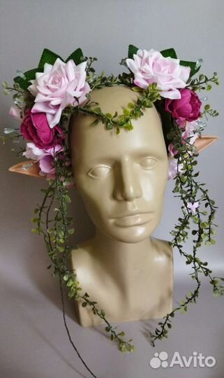 Ободок с цветами 