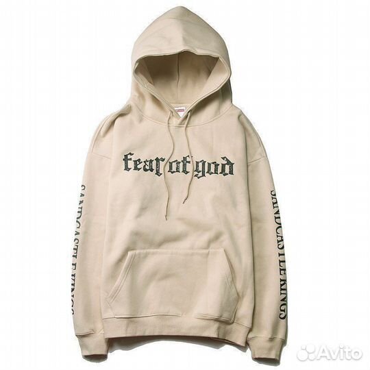 Худи fear of god бежевое