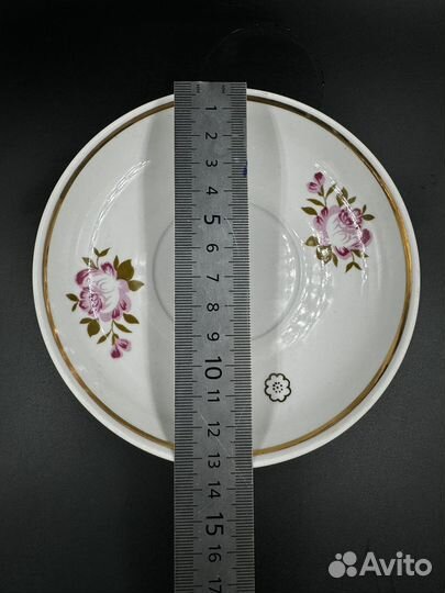 Сервис чайный пионы фарфоровый вербилки СССР