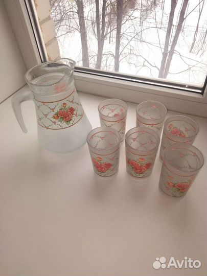 Набор графин со стаканами Индонезия