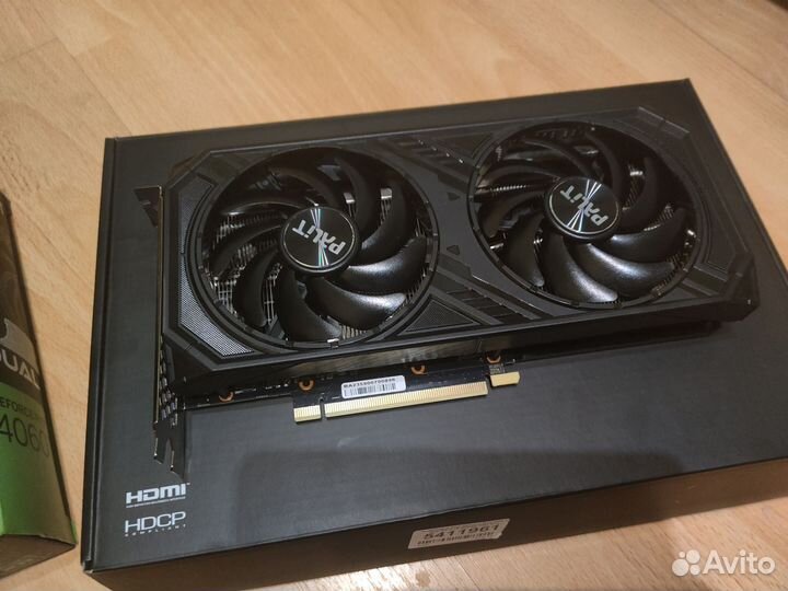 Видеокарта Palit geforce RTX 4060Ti Dual OC