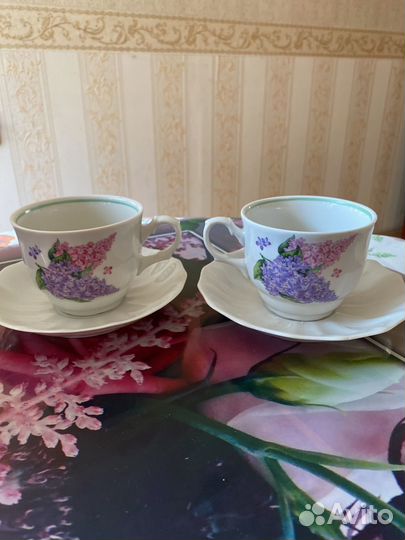 Фарфоровая чайная пара
